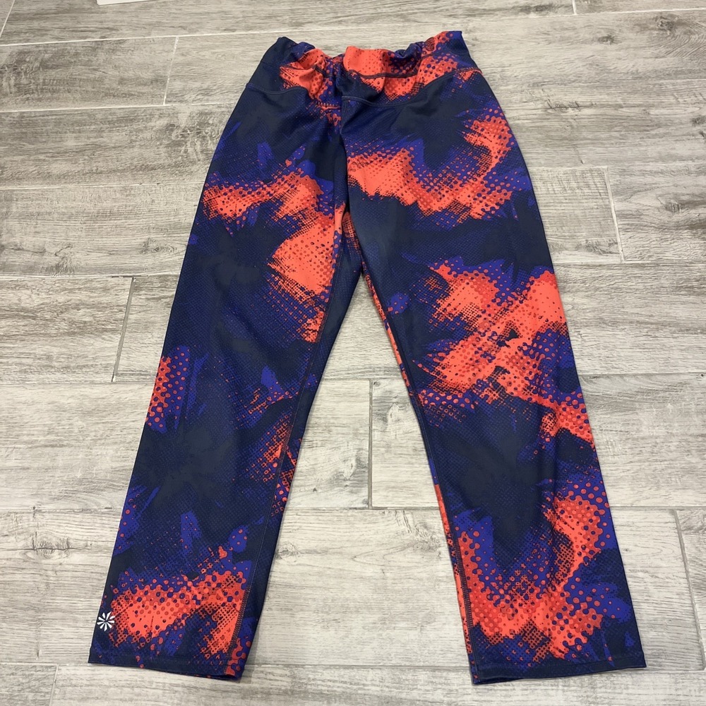 Athleta Electro Sonar Leggings Capri Sz XLT Tall Pocket 152878 Vibrant Cobalt